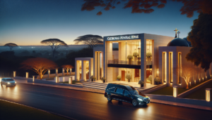 Fachada da Funerária Catedral em Brasília, referência em serviços funerários 24h com estrutura própria.