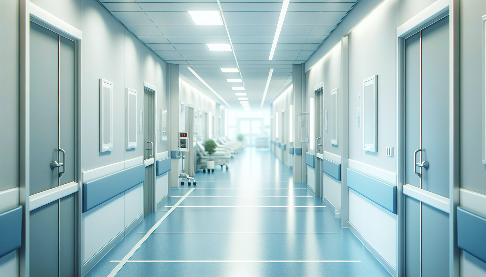 Familiar recebendo orientação de profissional em corredor de hospital em Brasília